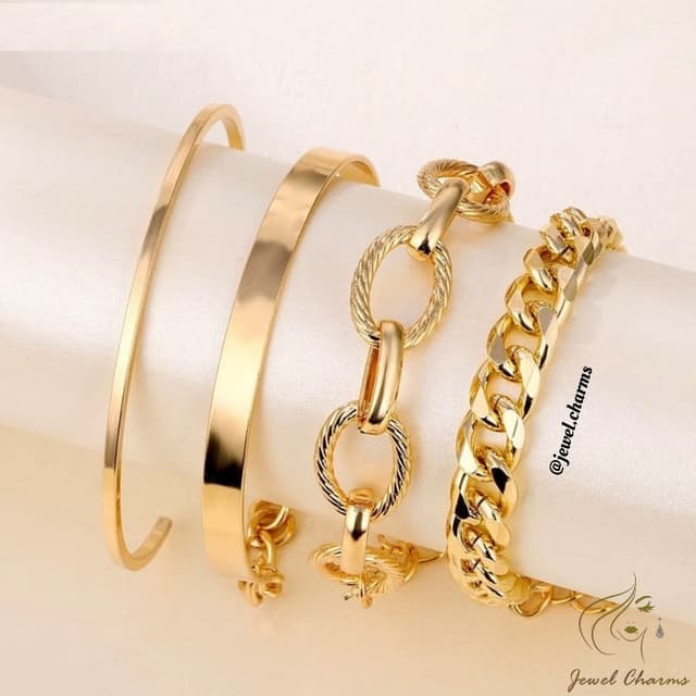 Chain Link Bracelet Set