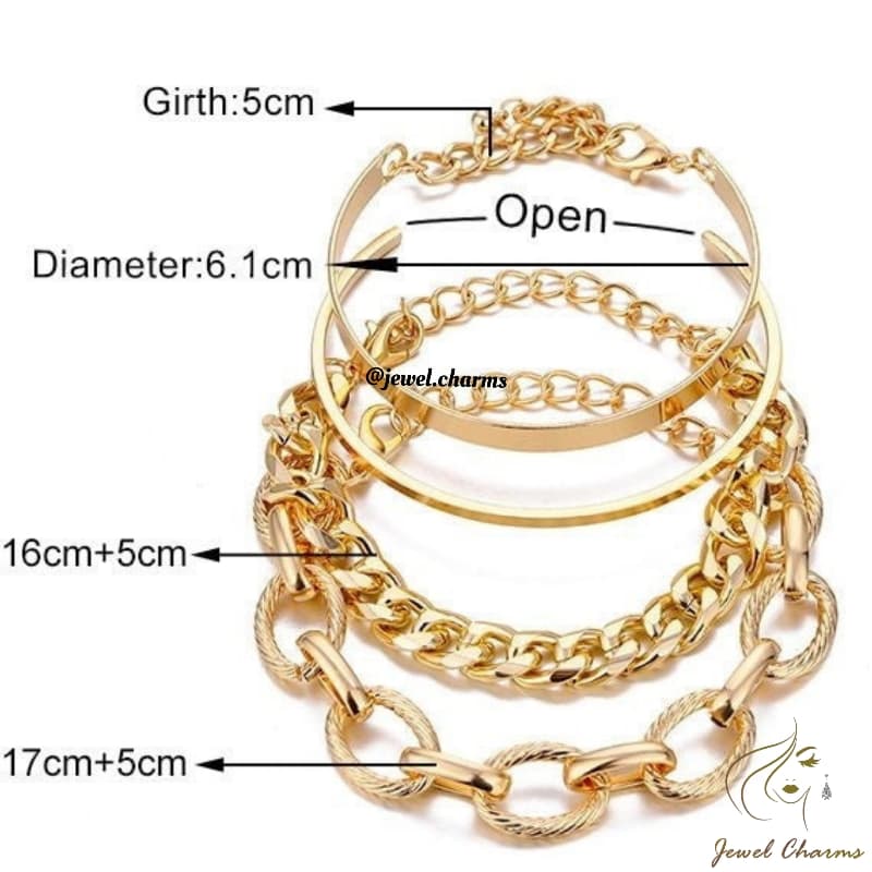 Chain Link Bracelet Set